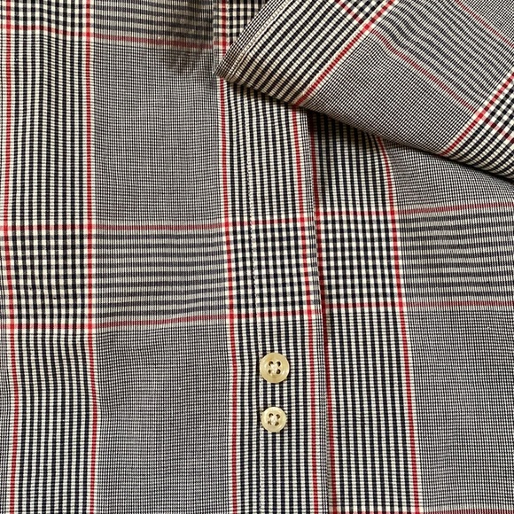 TOMMY HILFIGER Men’s Glen Plaid Shirt, Size Large - Picture 13 of 17